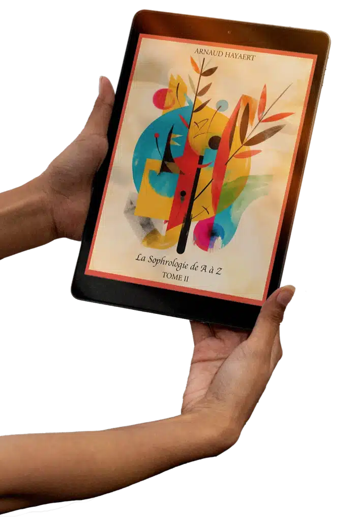 Tome 2 - Sophrologie de A à Z mockup tablet hand